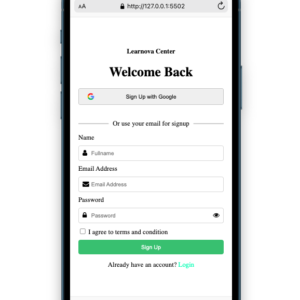 Learnova Auth UI Template